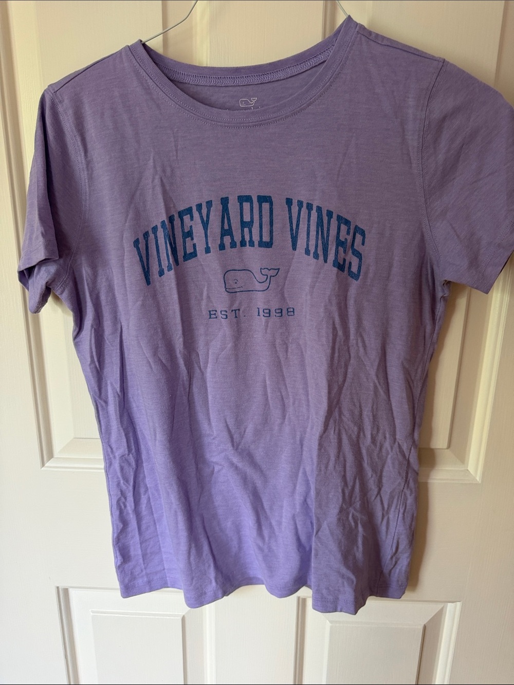 Vineyard Vines Lavender Graphic Tee with Navy Logo